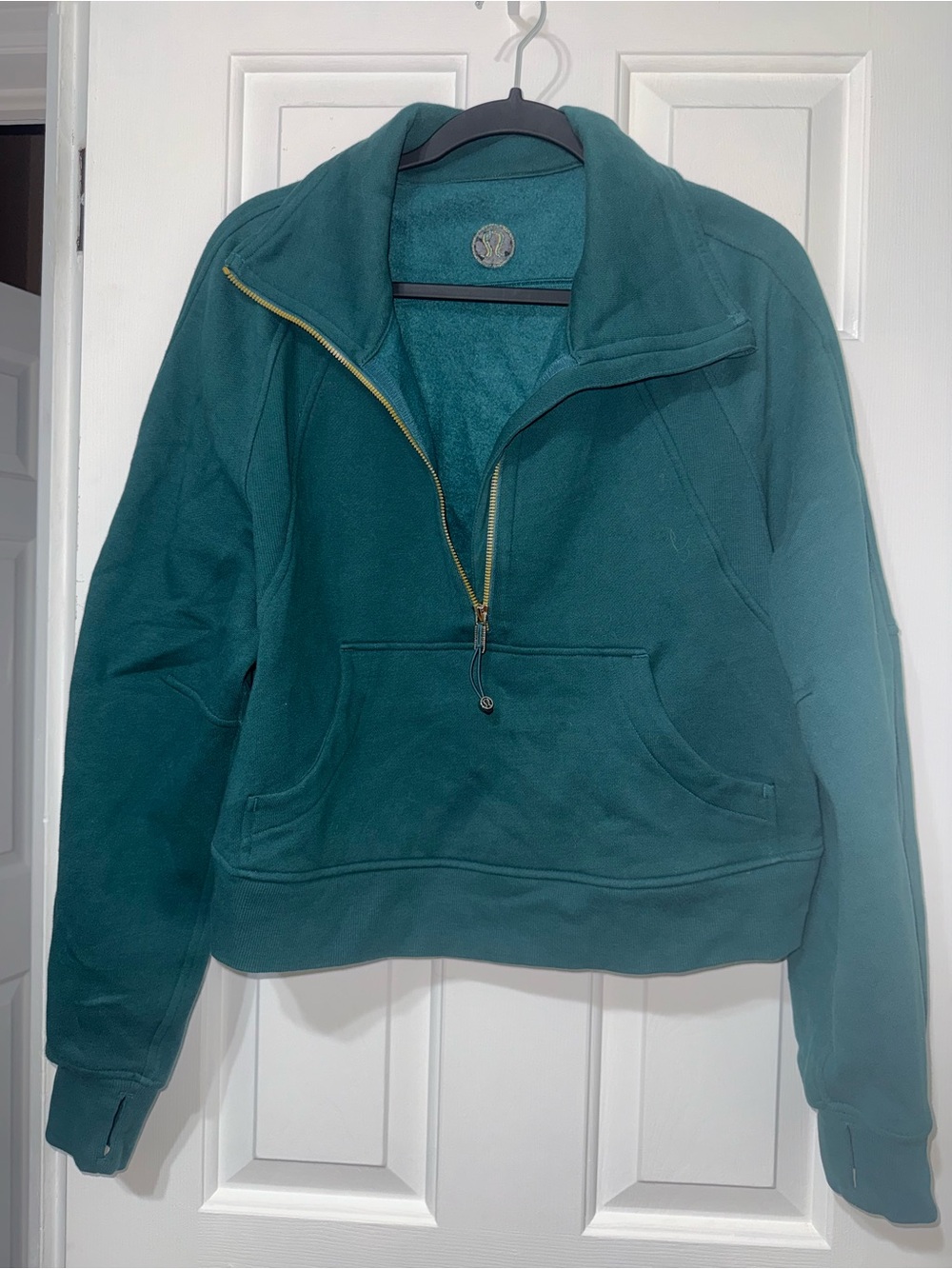 lululemon athletica Teal Half-Zip Pullover Hoodie